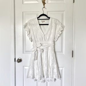 White floral embroidered summer dress | Gianni Bini GB Juniors